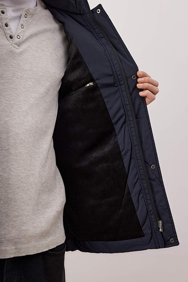 Lacivert Regular Erkek Mont TMNAW26MO00029 - 4
