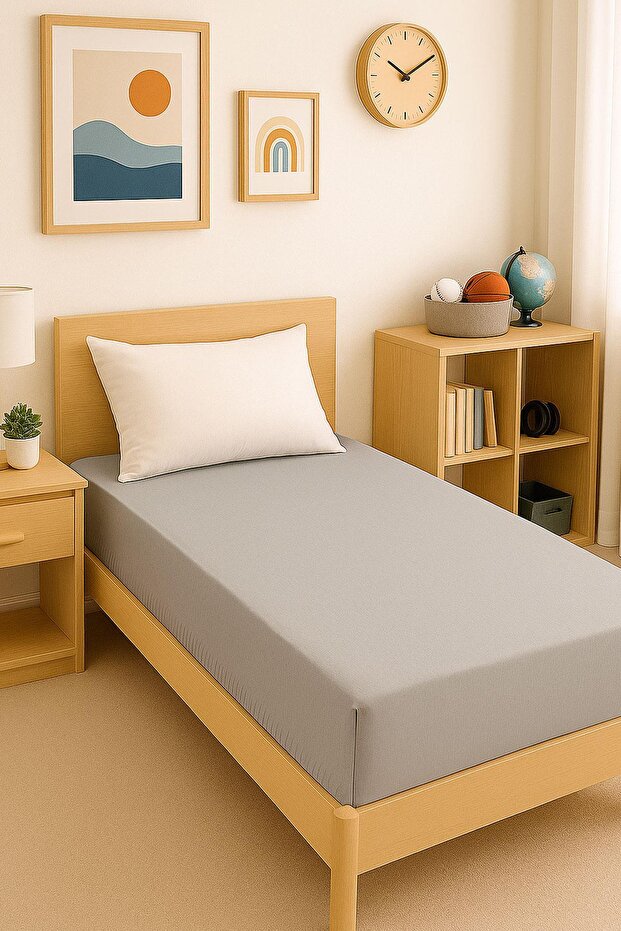 3 Single Cotton Combed Sheets - 150x200 cm Elastic - 2