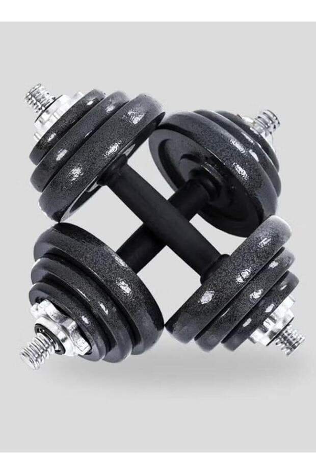 طقم دامبل اثقال بوزن 20 كجم قابل للتعديل،أسود للتمارين الرياضية - 4