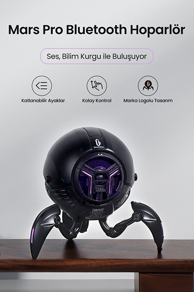 Bluetooth Speaker Mars Pro Black Normal Version Bluetooth Hoparlör - 3
