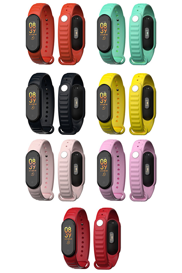 مجموعة أساور شاومي مي باند 5/6 المتوافقة، 10 قطع منقوشة/عادية - 2