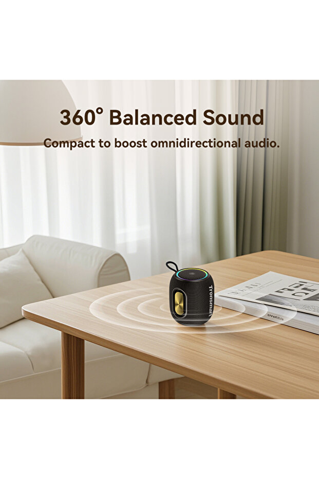 T8 Mini 16W Bluetooth Speaker, 360° Sound, IPX7 Waterproof, 20H Playtime, TWS, Blue - 8