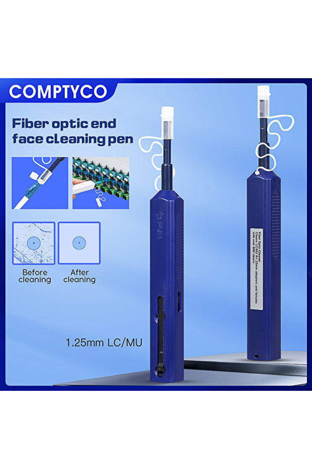 1pc Blue (LC) COMPTYCO SC/FC/ST/E2000 2.5mm Fiber Optic Cleaning Pen LC/MU 1.25mm Fiber Cleaner Tool