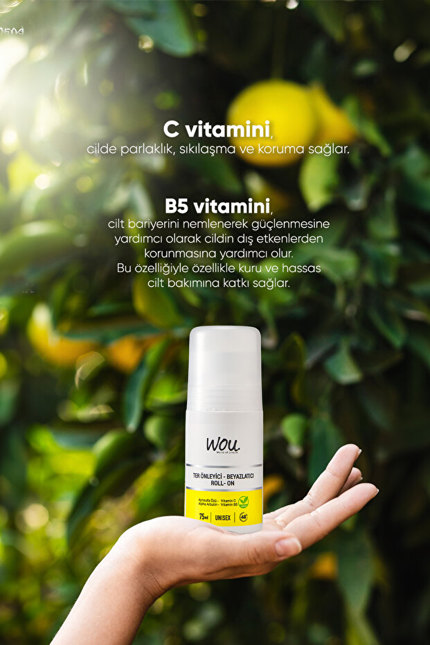 Wou Ter Önleyici Beyazlatıcı Roll-on Deodorant 75 ml-UNİSEX - 7
