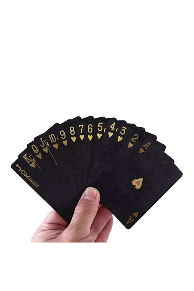 Black Black Rose Deck Poker Frosted Waterproof Plastic Playing Cards Texas Poker Collection Commemor