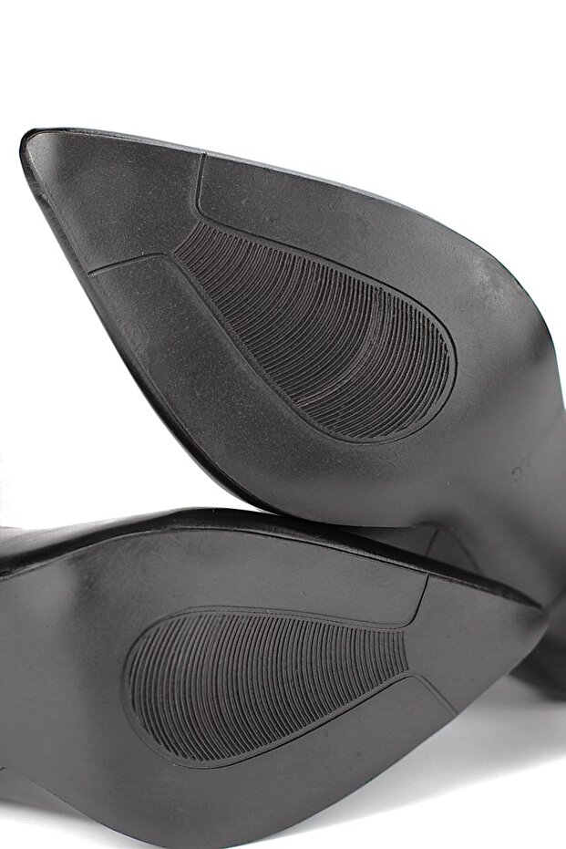 Mojito Siyah Cilt Esnek Yumuşak Kaymaz Taban (10cm) Streç Bot - 7