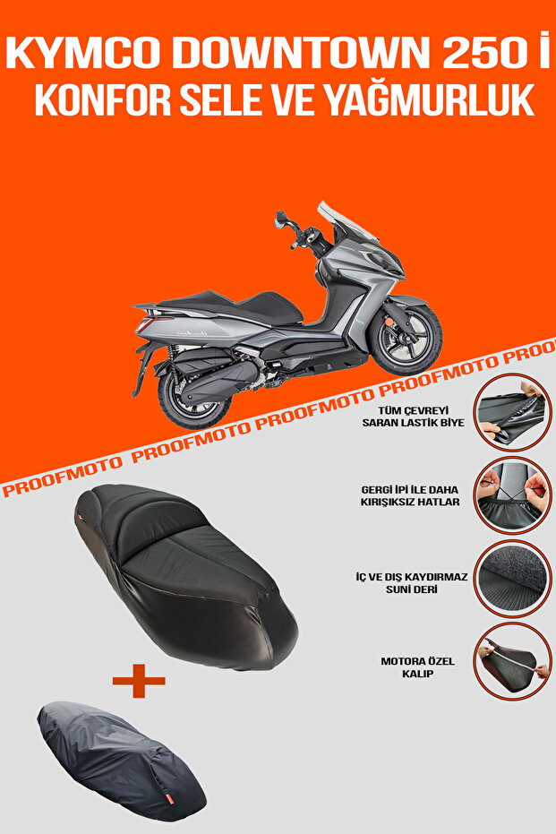 Kymco Downtown 250i Comfort Saddle and Raincoat Cover