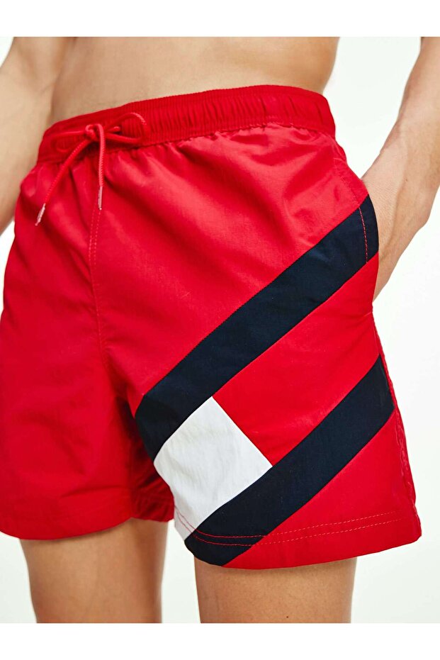 Sf Medıum Drawstrıng Kırmızı Erkek Şort - 1