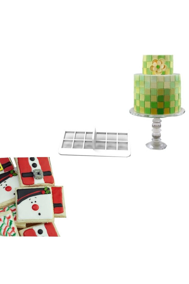 قطاعة عجين السكر المتعددة ذات النمط المربع مع 12 حجرة - 2