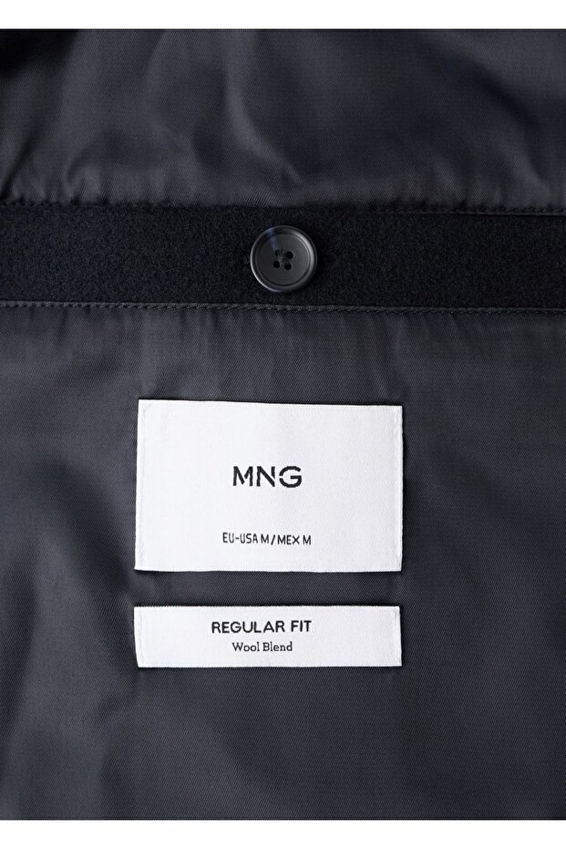 Çıkarılabilir kapüşonlu yün ceket - 7