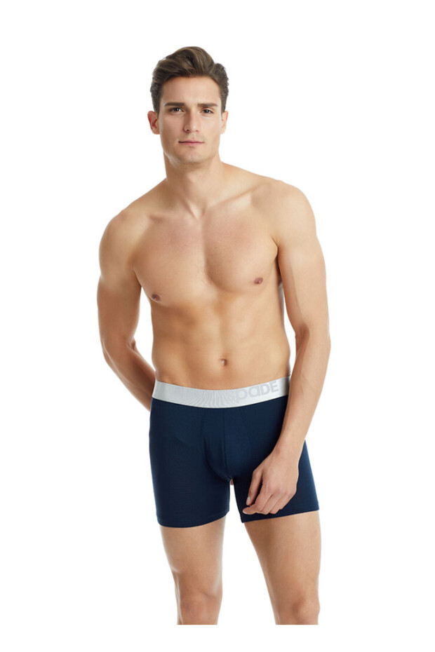 Erkek Modal Elastan Boxer Silver 9303 - Lacivert - 4