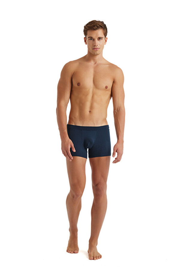 Erkek Modal Elastan Boxer Silver 9310 - Lacivert - 4