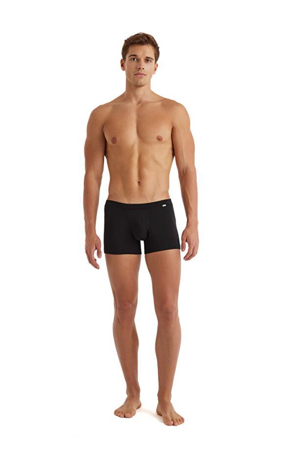 Erkek Modal Elastan Boxer Silver 9310 - Siyah - 4