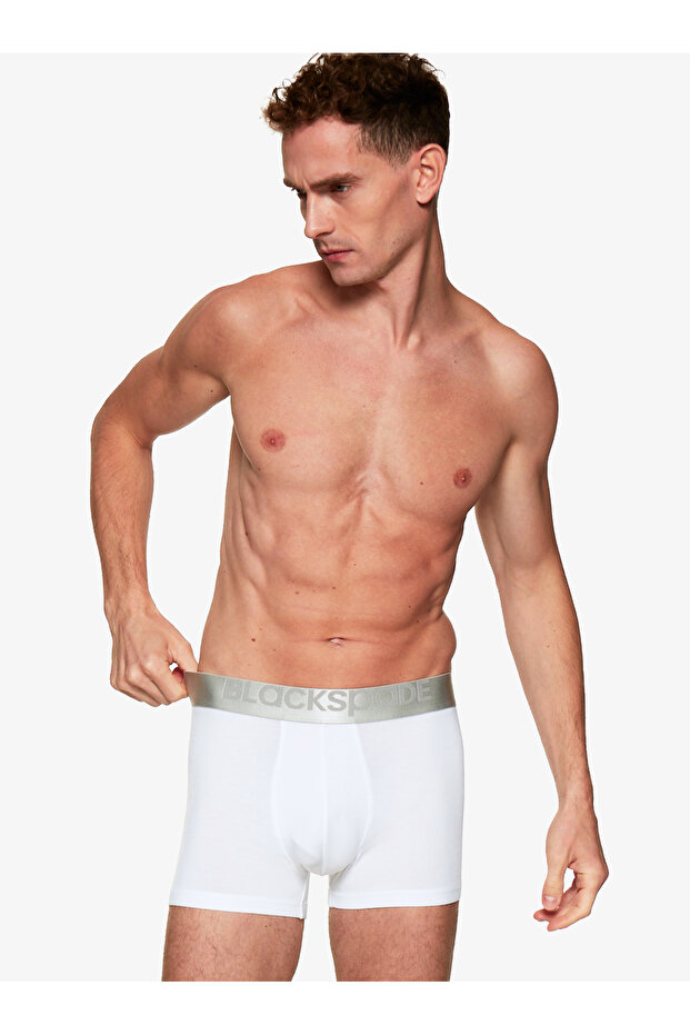 Erkek Modal Elastan Boxer Silver 9302 - Beyaz - 1