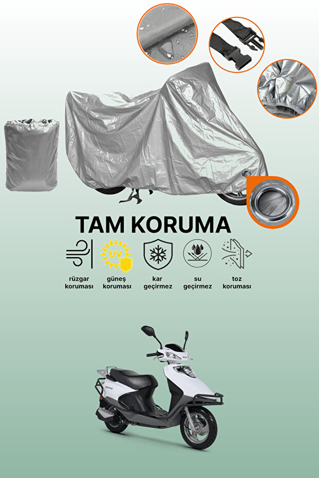 Rks Spontini 125 Compatible Engine Tarpaulin Compatible with Gray Lock