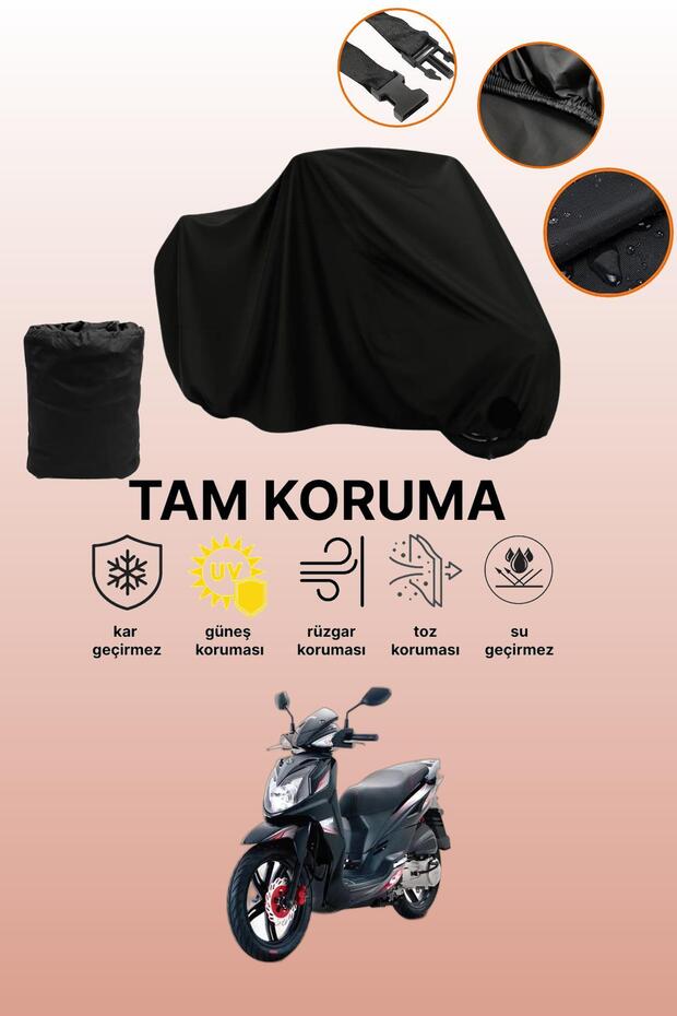 Black Sym Symphony Sr 125 Compatible Engine Cover, Protective Cover, Motorcycle Cover