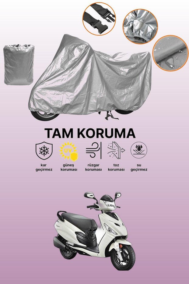 Gray Hero Dash 110I Compatible Motorcycle Cover, Protective Cover, Motorbike Cover