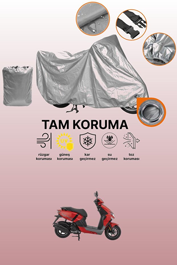 Gray Lock Compatible Mondial Air Time Compatible Motorcycle Cover, Protective Cover