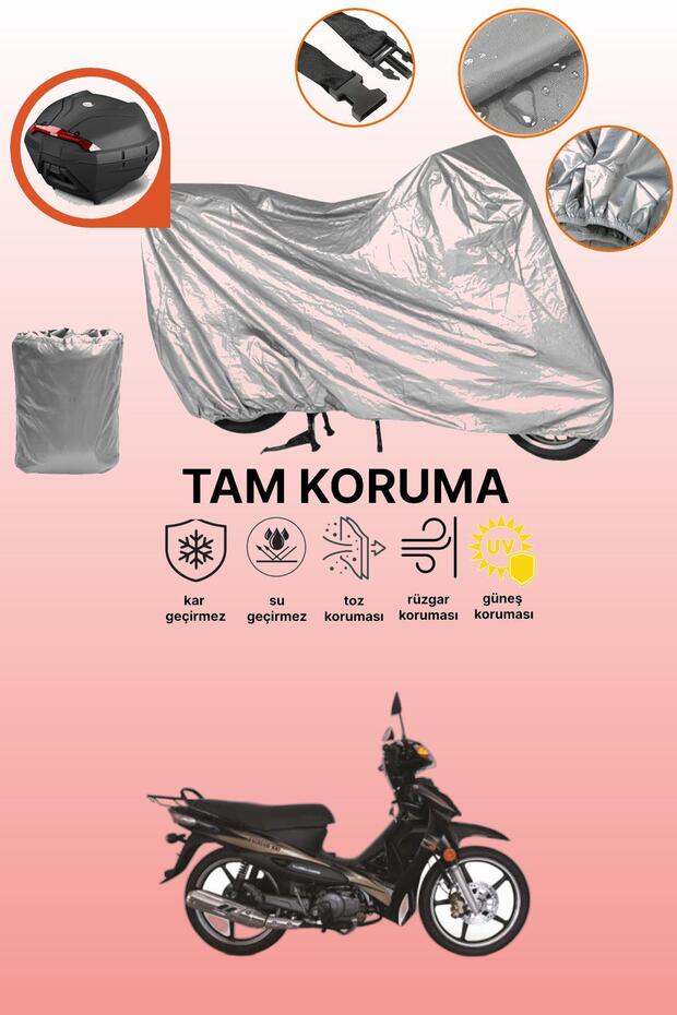 Gray Rear Bag Compatible Rks Jaguar 100 Compatible Motor Tarpaulin, Protective Cover