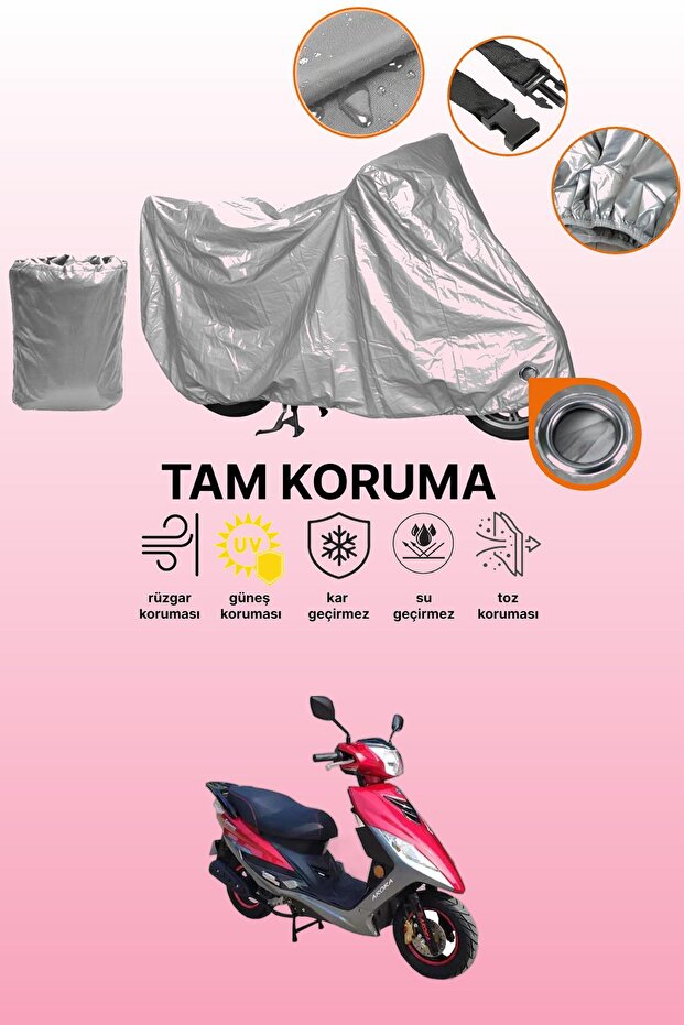 Gray Lock Compatible Arora Ar 50-6 Capirossi Compatible Motorcycle Cover, Protective Cover