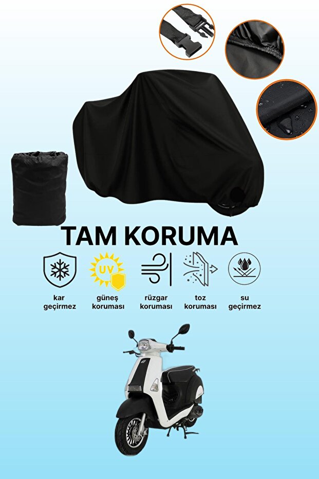 Black Tail Bag and Lock Mismatched Mondial 50 Revival Compatible Motorcycle Canvas
