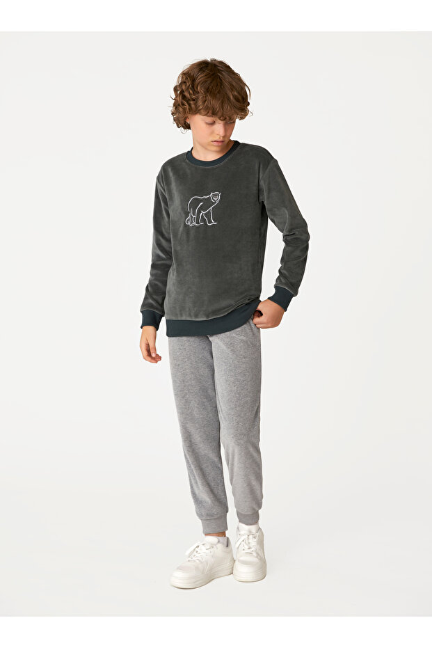 Garson Boy Erkek Kadife Pijama Takımı - 1