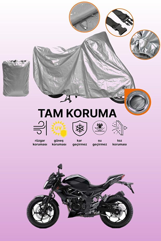 Gray Compatible with Kawasaki Z 250Sl Compatible Engine Tarpaulin