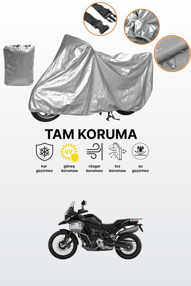 Grey Bmw F 900 Gs Adventure Compatible Motorcycle Tarpaulin, Protective Cover, Motor Tarpaulin