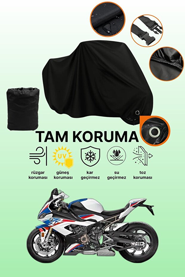 Black Compatible with Lock Compatible with Bmw S 1000 Rr Compatible Motorcycle Tarpaulin