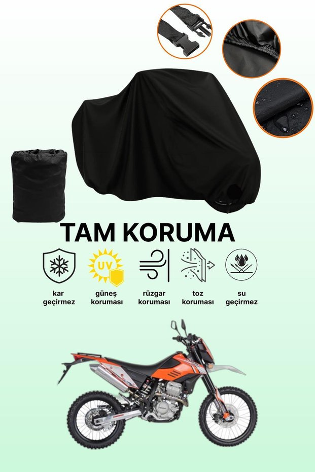 Black Mondial X-Treme Enduro Compatible Motorbike Cover, Protective Cover, Motorcycle Cover