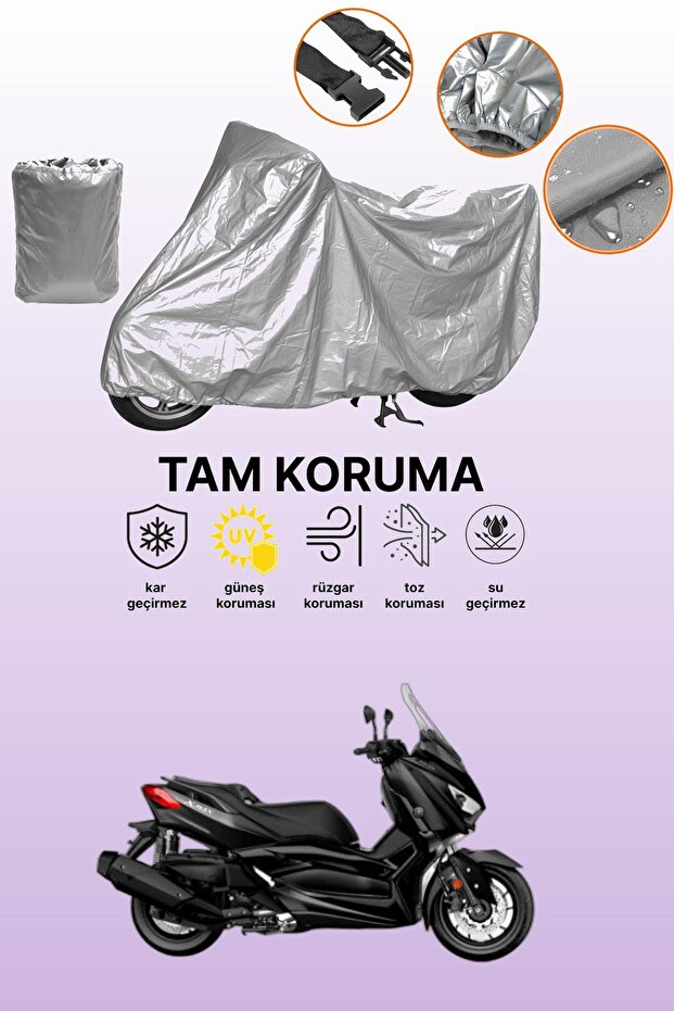Gray Yamaha X-Max 400 Iron Max Compatible Motorcycle Cover, Protective Cover, Motor Cover