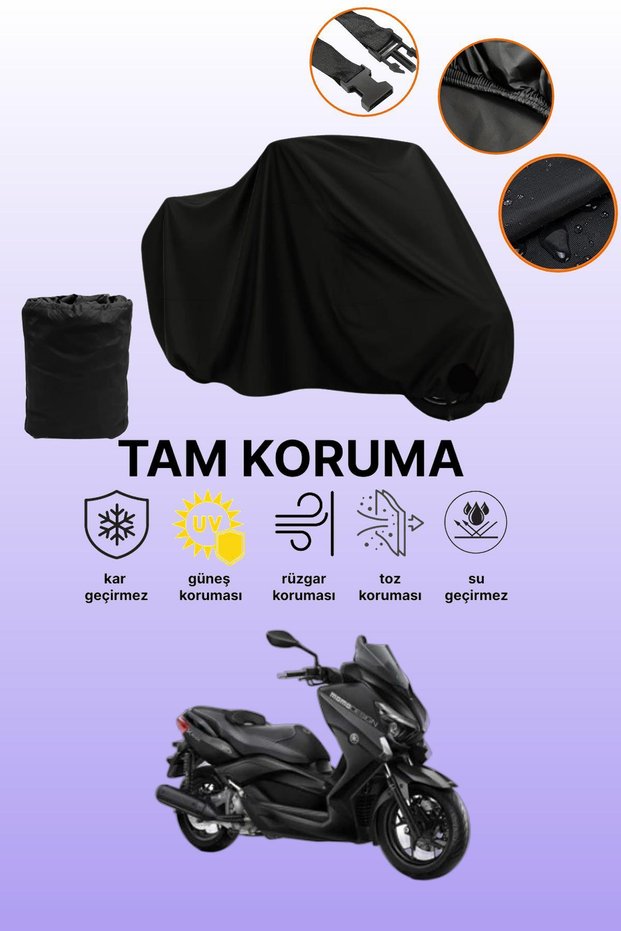 Black Yamaha X-Max 250 Momodesign Compatible Motorcycle Cover, Protective Cover, Motorcycle Tarpaulin