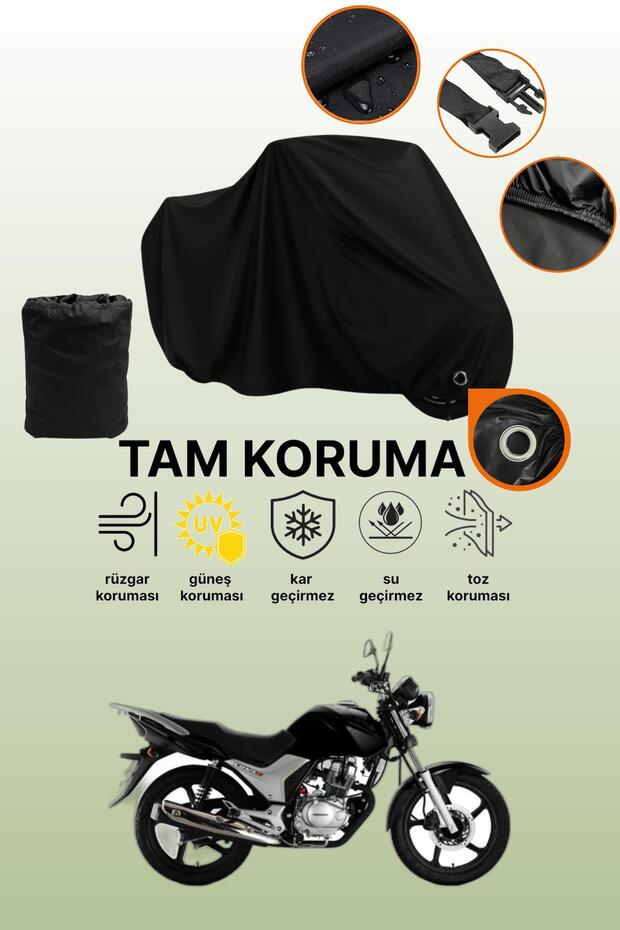 غطاء دراجة نارية متوافق مع هوندا CB 125E من Black Lock، غطاء واقي