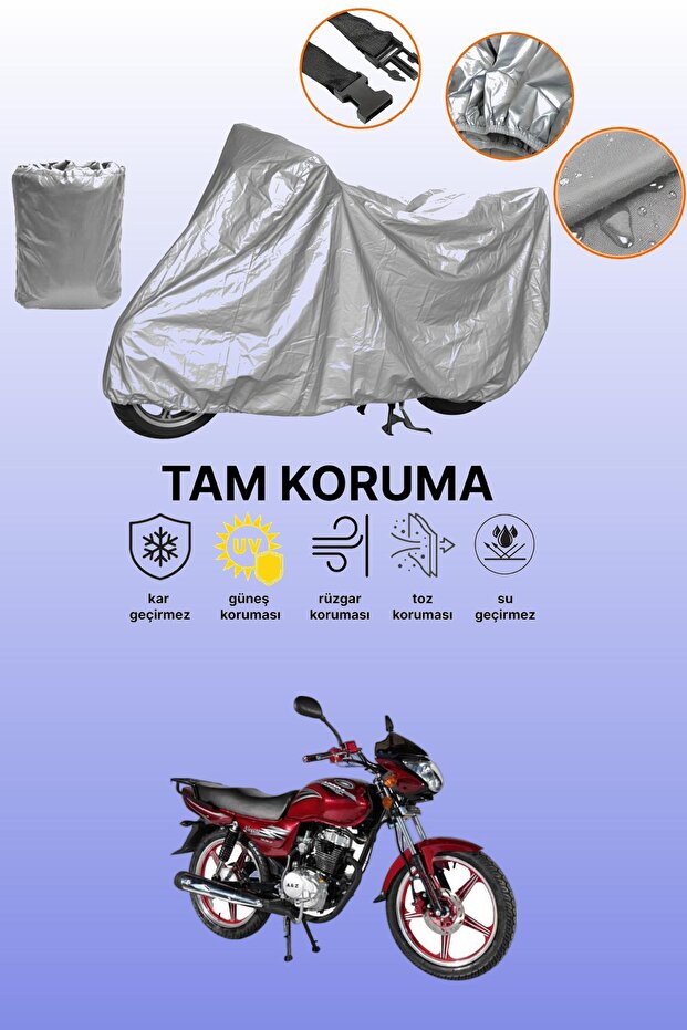 Gray Tail Bag and Lock Mismatched Arora Ar 100-19 Elegant Compatible Motorcycle Tarpaulin