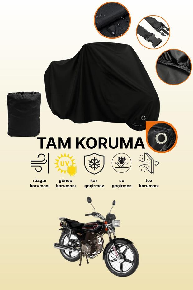 Black Lock Compatible Arora Ar 50-30 Compatible Motorcycle Tarpaulin, Protective Cover