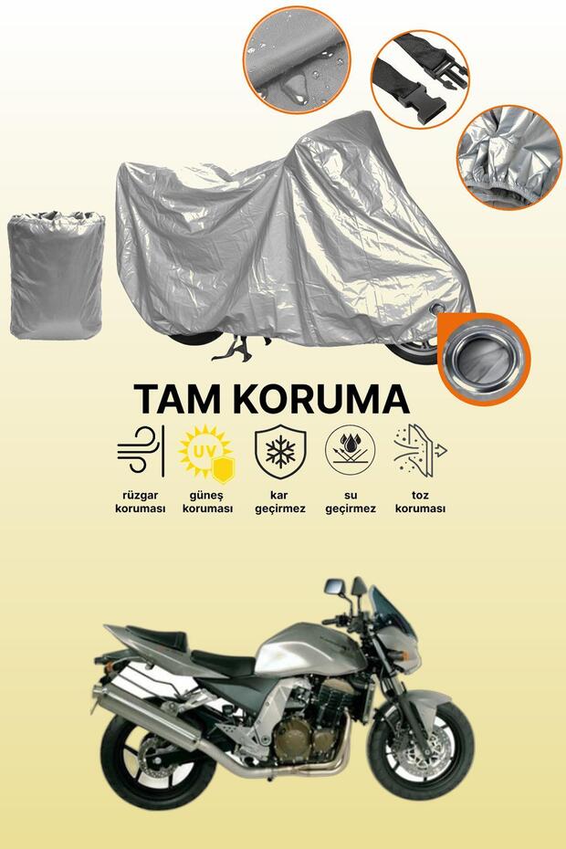 Gray Lock Compatible Kawasaki Z 750 Compatible Motorcycle Cover, Protective Cover