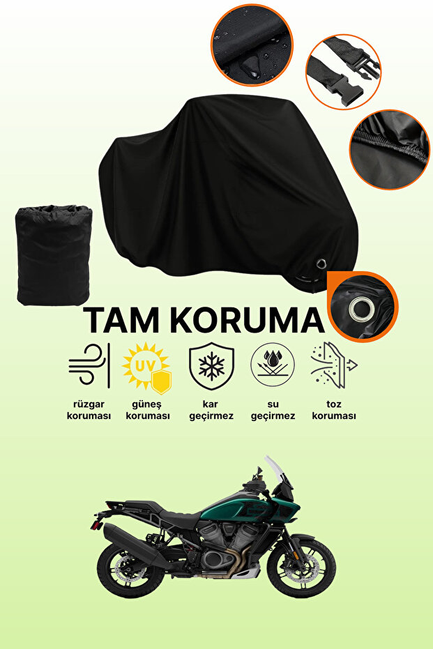 Black Lock Compatible Harley-Davidson Pan America Ra1250 Compatible Motorcycle Tarpaulin, Protective Cover