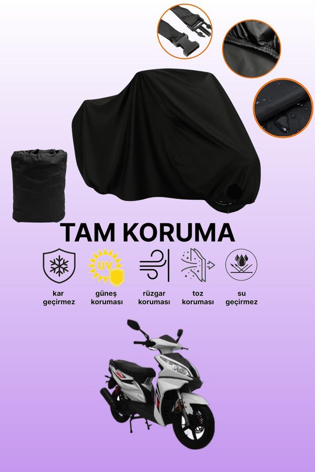 Black Mondial 100 Ardour Compatible Motorbike Cover, Protective Cover, Motorcycle Cover