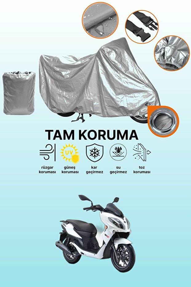 Gray Lock Compatible Rks Cityblade Compatible Motorcycle Cover, Protective Cover