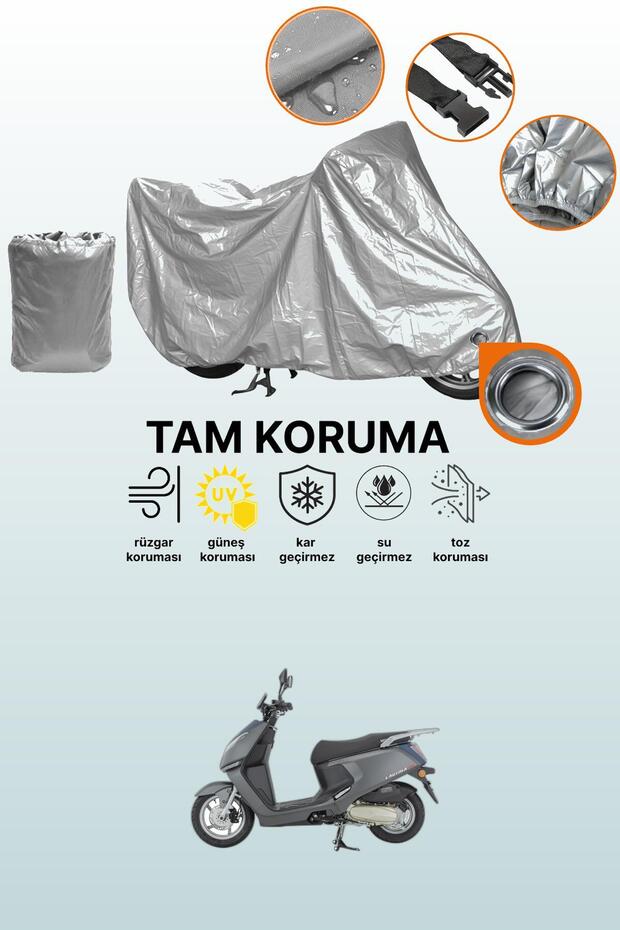 Gray Lock Compatible Mondial 125 Lavinia Pro Compatible Motorcycle Cover, Protective Cover