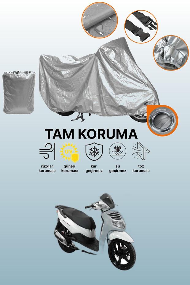 غطاء محرك متوافق مع SYM HD Evo 200، غطاء واقي متوافق مع اللون الرمادي - 1