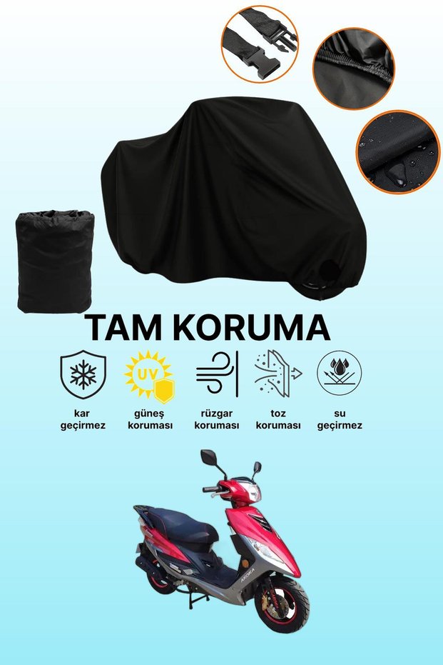 Black Arora Ar 50-6 Capirossi Compatible Motorcycle Cover, Protective Cover, Motorcycle Tarpaulin