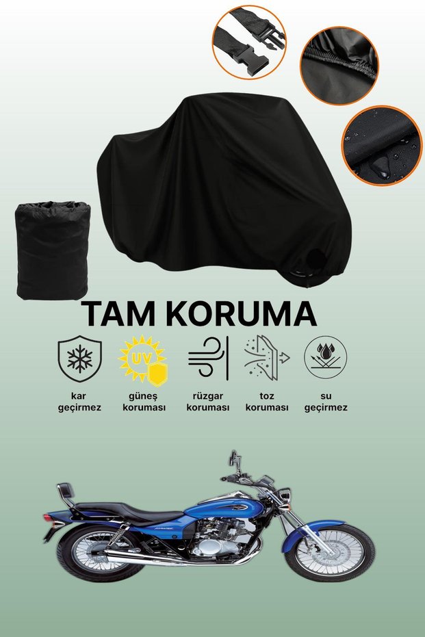 Black Kawasaki El 125 Compatible Motorbike Cover, Protective Cover, Motorcycle Cover