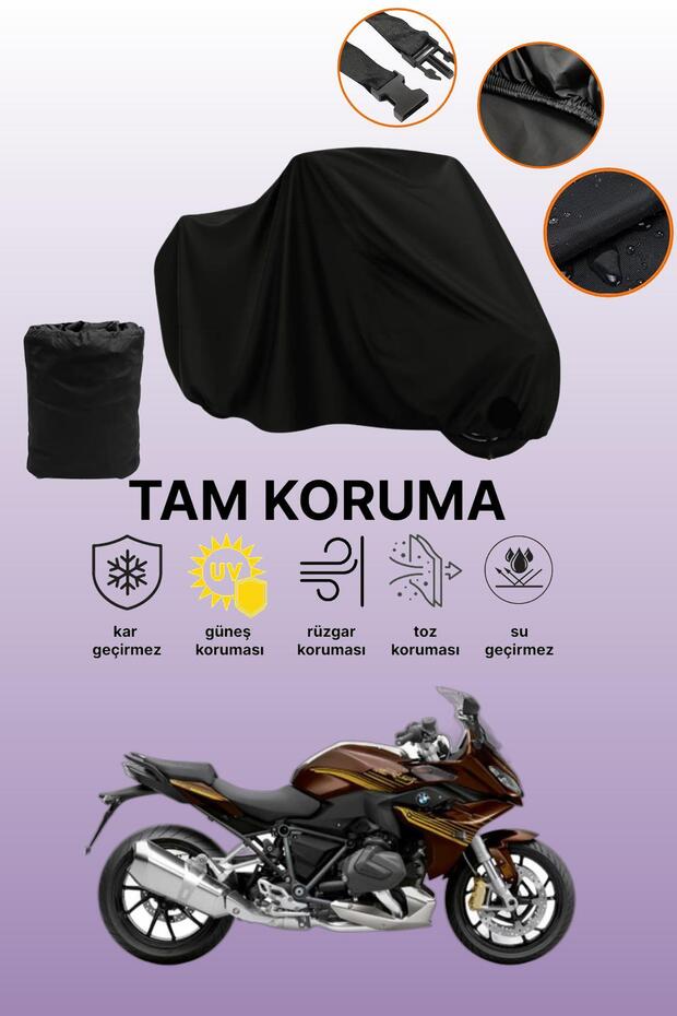 Black Tail Bag and Lock Mismatched Bmw R 1250 Rs Compatible Motorcycle Tarpaulin