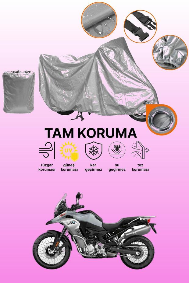 Grey Lock Compatible Bmw F 850 Gs Adventure Compatible Motorcycle Tarpaulin, Protective Cover