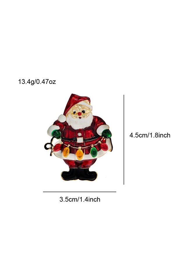 Yılbaşı Noel Baba Figürlü Broş - 7