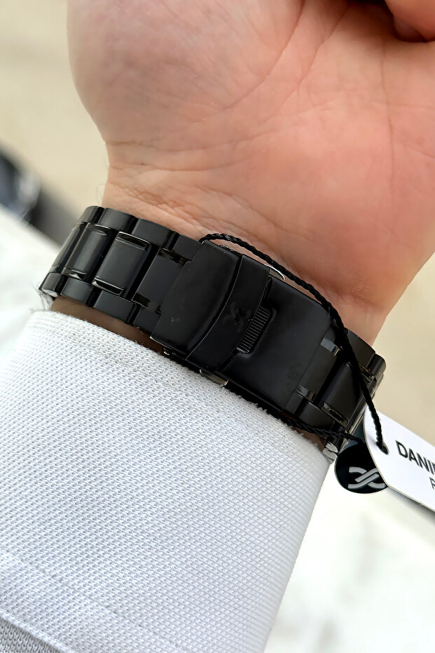 %100 Orijinal Siyah Renk Çelik Kordon Yeni Sezon Erkek Kol Saati Bileklik Hediyeli - 6