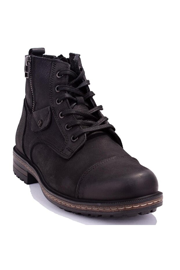 10217400 Black Orthopedic Daily Men's Leather Boots