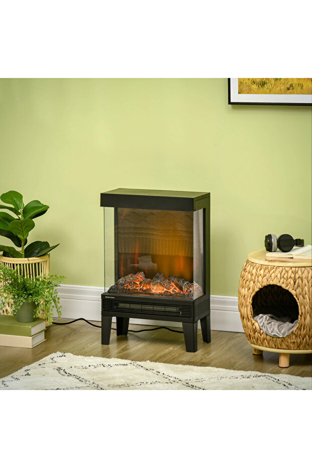 ® electric fireplace, 3D, 2000W, with realistic fire effect, remote control, LED panel - 1