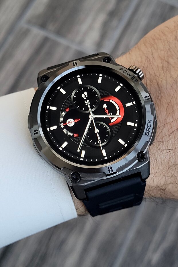 Siyah Renk Android/ios Uyumlu Akıllı Saat - 1